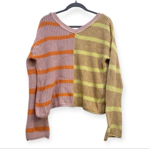 American Eagle Colorblock Striped Knit Sweater - Size Small - EUC - Picture 2 of 4